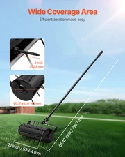 Rolling Lawn Aerator, Black Visit the  Store