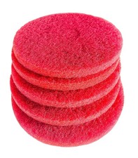 Buff maszyny podłogowej o wysokim połysku: 5-pak, drobna czerwień -średnica 14 cali