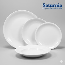 Servizio Piatti 36 Pezzi Saturnia  ROMA Porcellana -12 Piani 12 Fondi 12 Frutta