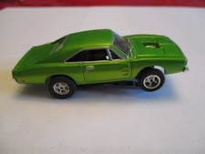 VINTAGE JOHNNY LIGHTNING XTRACTION 1969 DODGE CHARGER GREEN R/T HO SLOT CAR