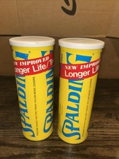 Vintage New Old Stock Spalding Longer Life Tennis Balls Can, Sealed