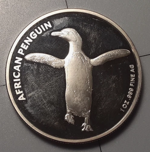 1oz .999 Fine Silver Round San Diego Zoo *AFRICAN PENGUIN*