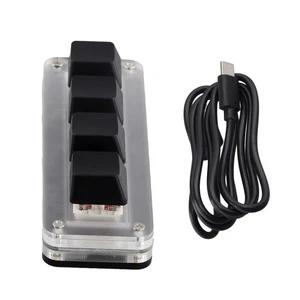 USB Clavier personnalisé Macro de programmation RGB 4 Clés Knob jeu mécanique Hot9486