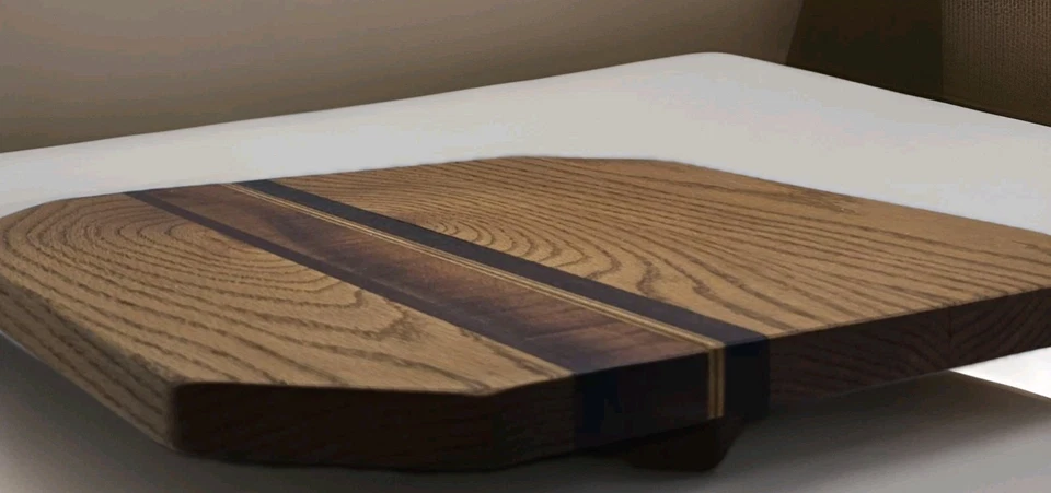 Handmade Natural Woods Lazy Susan 12" Serving Board • Charcuterie • Centerpiece - Image 3 of 4