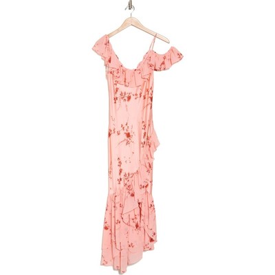 Cinq à Sept Kersti Floral Print Asymmetric Silk Dress Size 14