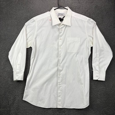 Skip Gambert Shirtmaker Mens White Long Sleeve Button Down Dress Shirt USA Made