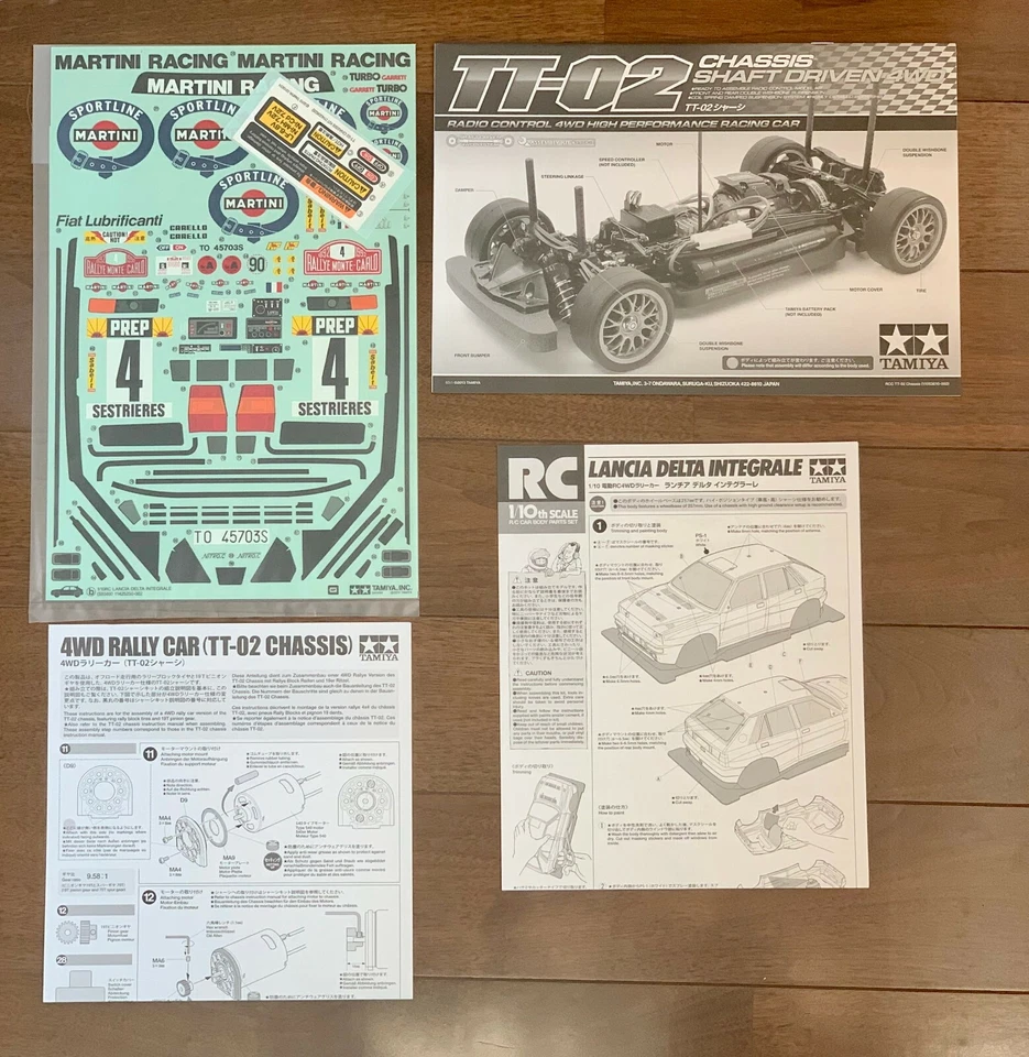 TAMIYA 58570 1/10 R/C LANCIA DELTA INTEGRALE (TT-02 Chassis) Nuovo con scatola - Immagine 4 di 4