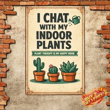 Gardening Because Murder is Wrong Funny Girl Tin Metal Sign Retro Decor