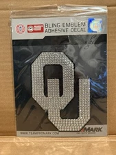 Oklahoma University NCAA 6" Rhinestone Bling Sticker Decal Emblem Team Promark