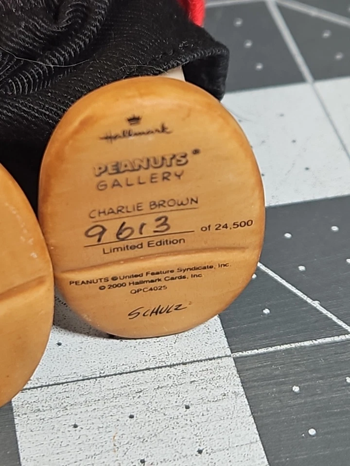Hallmark Peanuts Gallery Charlie Brown Keramik Figur 2000 Gelenkfigur - Bild 3 von 4
