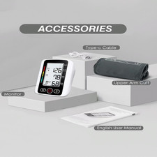 Digital Upper Arm Blood Pressure Monitor - Automatic BP Machine with Heart Rate.