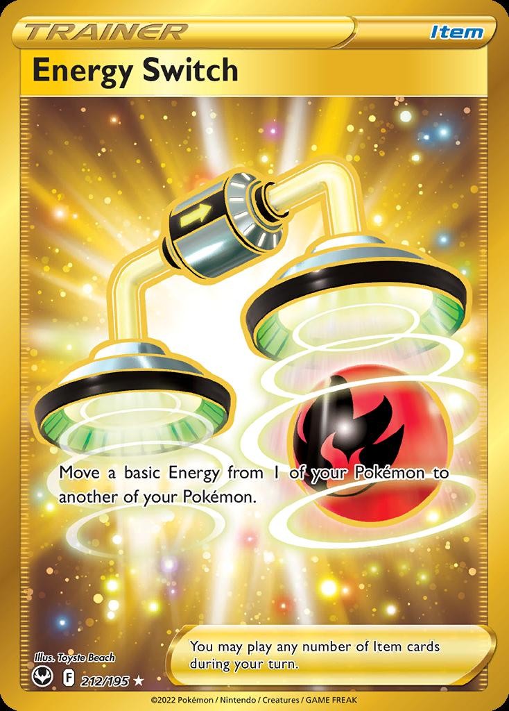 Pokemon Energy Switch (212/251) Silver Tempest LP HOLO