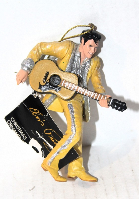 ELVIS  PRESLEY in GOLD & SILVER SUIT w/ GUITAR 5" ORNAMENT Kurt Adler 2015 w/tag