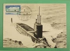 DR WHO 1969 FRANCE FDC MAXIMUM CARD LE REDOUTABLE SUBMARINE R27076