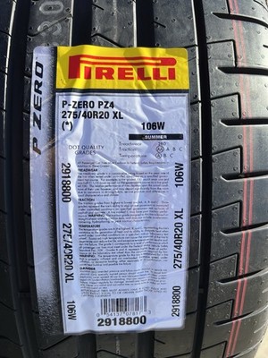 Set of TWO BRAND NEW 275/40R20 Pirelli P Zero PZ4 Sport Tires