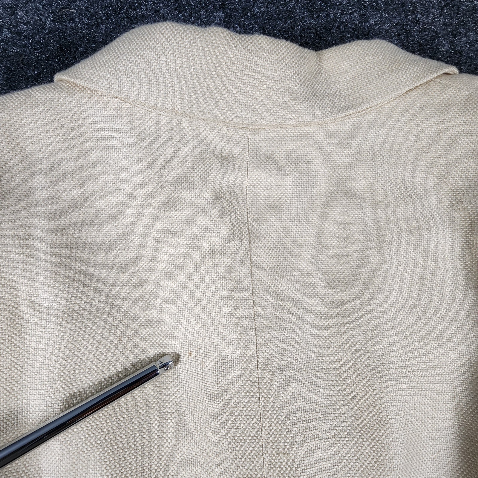 Brooks Brothers 346 Jacket Blazer Women's 10 Beige Linen Rayon Peak Lapel thumbnail 5