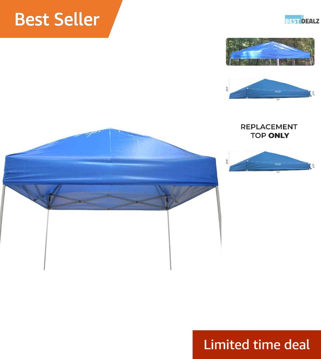 Top Only - Royal Blue, Fits Slant Leg Frame, Water-resistant