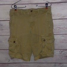 American Eagle Extreme Flex Cargo Shorts Mens 31 Khaki Tan Preppy A11