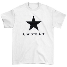 Men's David Bowie Blackstar White Slim Fit T-shirt Small White