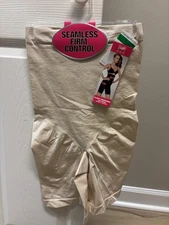 NWT Maidenform Shapewear 12433 Control It Hi-Waist Thigh Slimmer Size Large Nude
