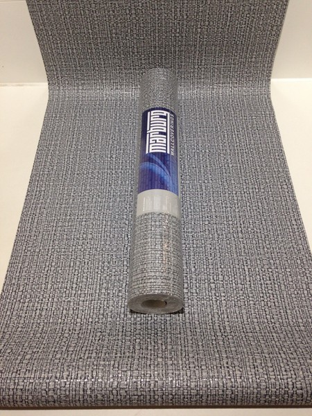 Vliestapete Marburg 1X 32808 (1Rolle) Bast-Optik Metallic Grau Silber Glanz-image