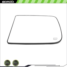 Left Side LH Heated Door View Flat Mirror Glass W/Base Fits 10-19 DODGE RAM 1500