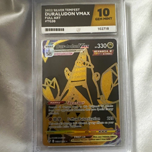 Pokémon TCG 2022 Silver Tempest Duraludon VMAX TG30 Full Art Foil ACE 10
