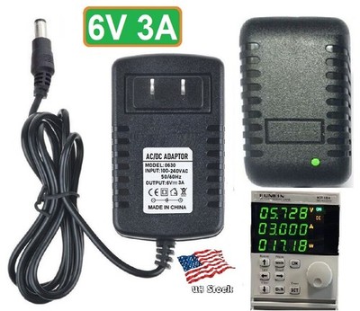 6V 3A AC/DC Power Supply Home Electronic / LED Strips with 5.5x2.1mm Plug
