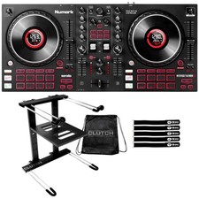 Numark Mixtrack Platinum FX Effects 4-Deck Serato DJ Controller w Laptop Stand