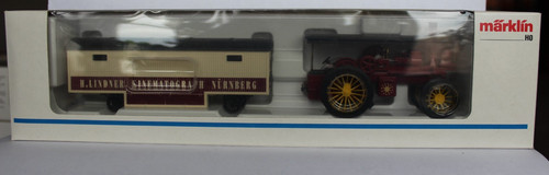 Güterwagen Kirmes-Lokomobile mit Anhänger Lindner   Märklin HO 1:87 1887 | Zustand: Gebraucht