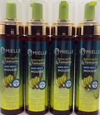 4PK Mielle Avocado Tamanu Anti-Frizz Mousse 7.5 FL OZ EA Medium Hold NEW