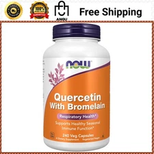 Quercetin with Bromelain 240 Count Immune System Support Vegan Capsules