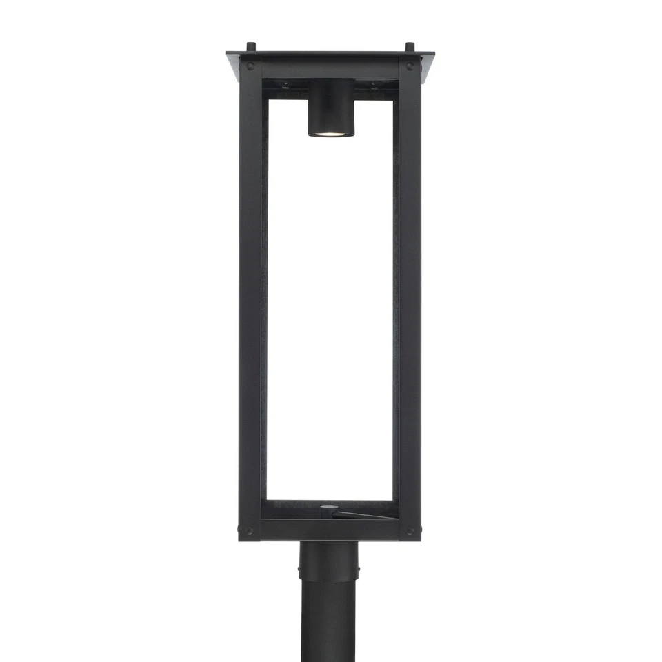 Luz de poste Capital Lighting 934643-GL Hunt 29" de alto - negra Foto 3 de 4