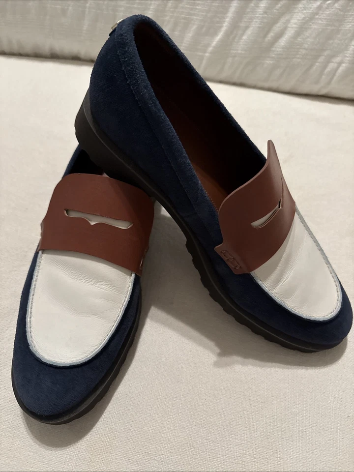 Водонепроницаемые темно-синие замшевые лоферы Cole Hahn Grand 360. Размер 9 - Изображение 2 из 4