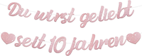 Deko 10 Geburtstag MäDchen Girlande, Girlande Geburtstag Geburtstagsdeko 10 Jahr