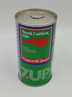 Vintage Steel 7-UP Soda Pop Can With Pull Tab North Carolina State Can 7 UP