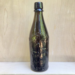 Vintage Stag Pictorial Glass 1/2 Pint Beer Bottle BEWICK BROS. BLAYDON