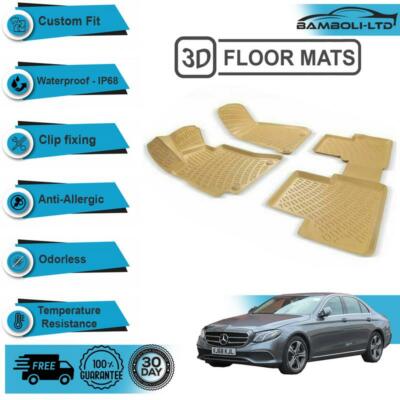 3D Molded Interior Car Floor Mat for Mercedes-Benz E-Class 2016-UP(Beige)