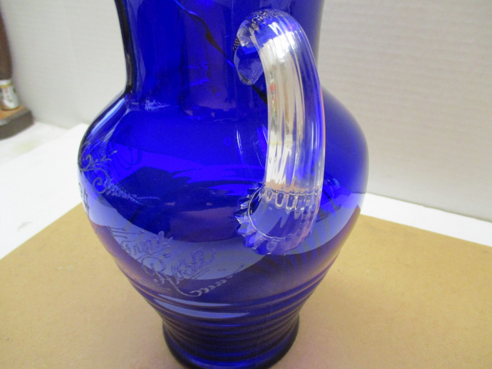 Vintage Colbolt Blue Large Vase ** 9 3/4 tall 2 lb. 6 oz