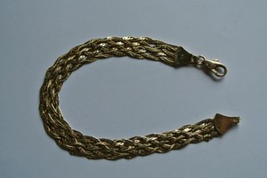 scrap strand herringbone 14k bracelet solid inch gold