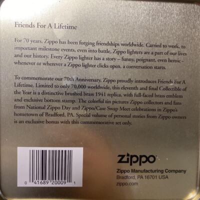 Zippo 70th anniversary 1932-2002 Friends For A Lifetime | eBay