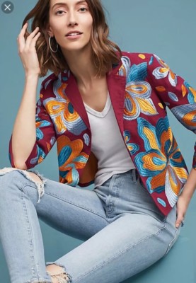 embroidered cropped jacket