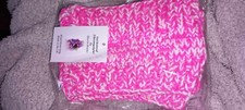 Pink and White Ankle Warmers Handmade New without tag  Size 3X Large