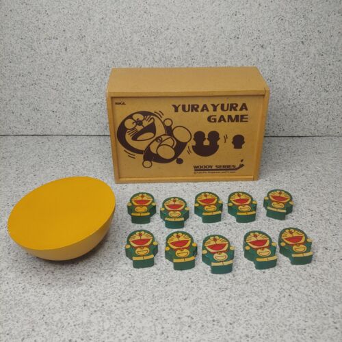 Vtg Japanese Anime Game Yura Yura Woody Series Doraemon Usaburo Kokeshi COMPLETE - Picture 1 of 7