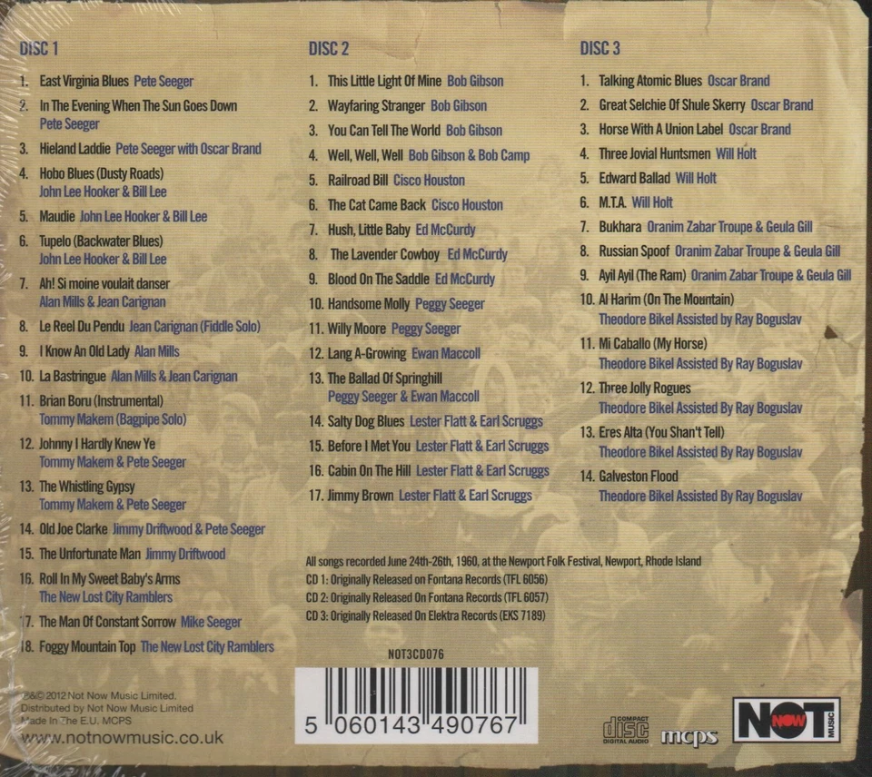 THE NEWPORT FOLK FESTIVAL 1960 - PETE SEEGER - 3 CDS - NEW & SEALED!! - Image 2 of 2