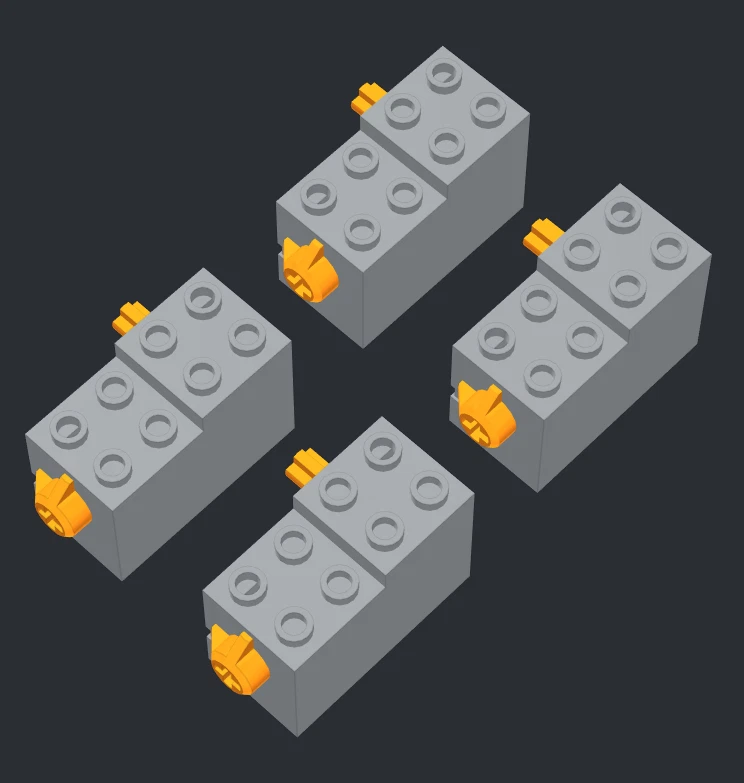 4 LEGO Windup Motor (wind,up,whinche,power,functions,4x4,car,truck,helicopter) - Image 3 of 3