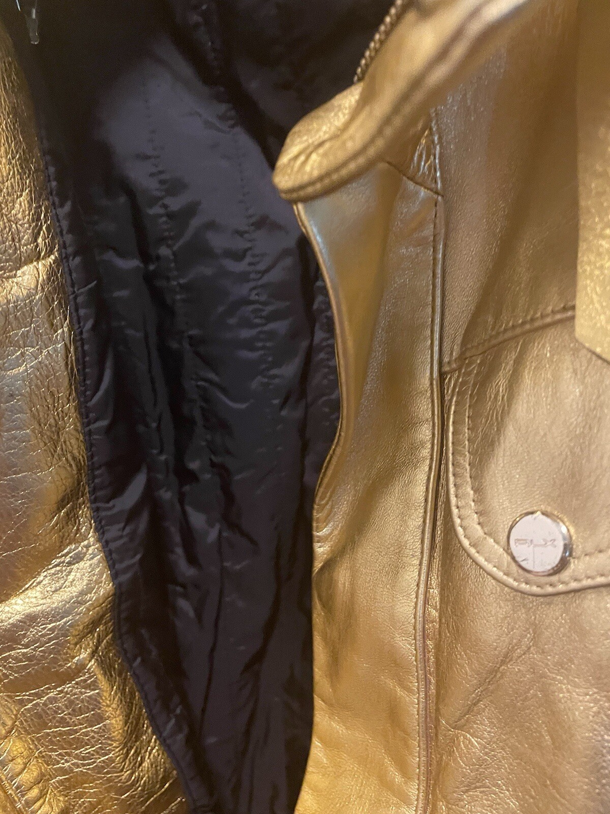 Ralph Lauren RLX Collection leather jacket gold medium image 6