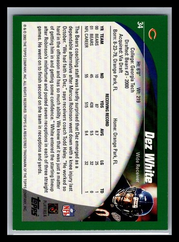 2002 Topps Football # 1 - 200 - Pick Your Card! - Picture 68 of 400