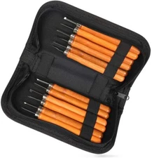 12pcs 5.3" Wood Carving Tools Professional Carbon Steel Hand Chisel Tool kit DIY