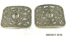 Antique Pair of Cut Steel Buckles 